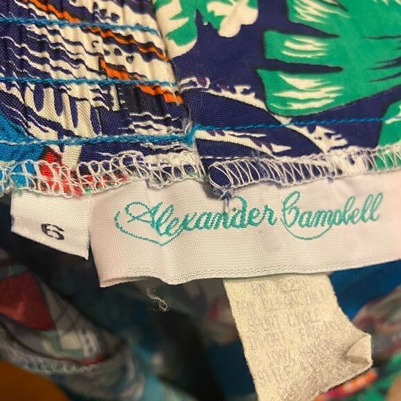 Alexander Campbell Tropical Vintage Wrap Style Cruise Ship Skirt Size 6 📦 - Picture 7 of 8